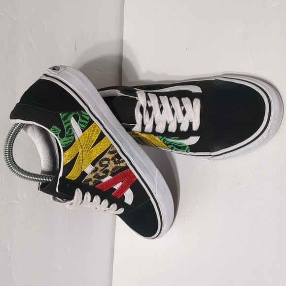 Vans - MULTI ANIMAL OLD SKOOL SHOES  women 7.5, men 6, Rasta/black. Sneakers - Picture 5 of 8